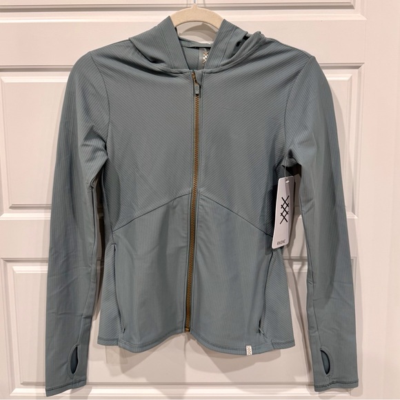 Rhone Ripple Full Zip Hoodie XS Blue Hue Athletic - Picture 3 of 6